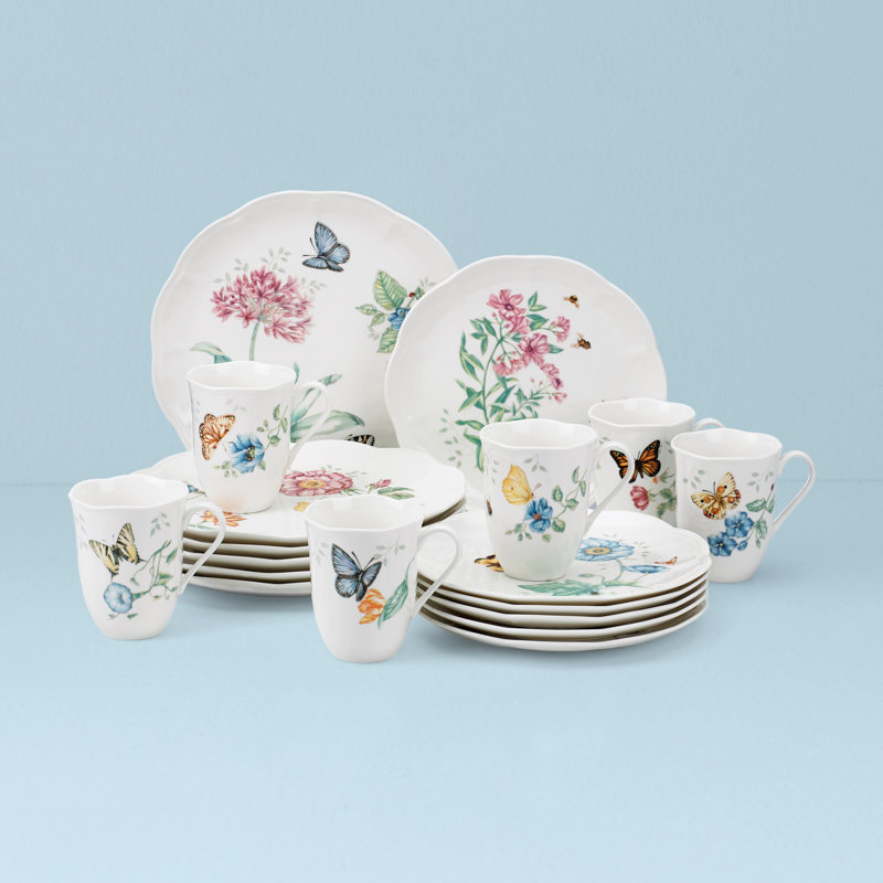 Lenox Butterfly Meadow 18 Piece Dinnerware Set Service for 6 Reviews Wayfair Canada